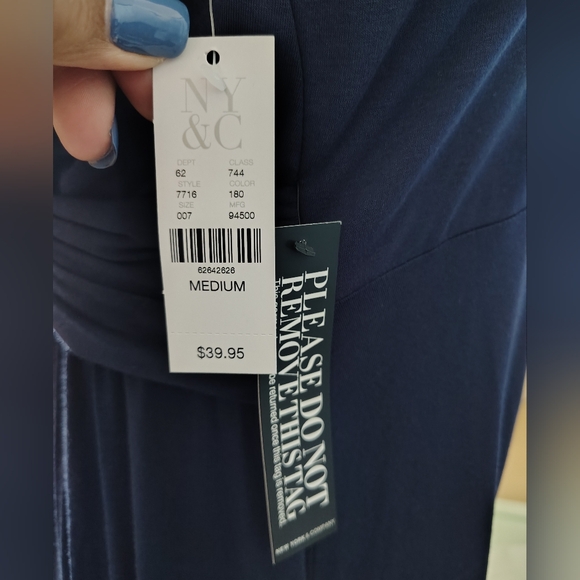 New York & Company Navy Empire Waist Dress – NWT – Wedding Guest / Homecoming - Picture 6 of 11